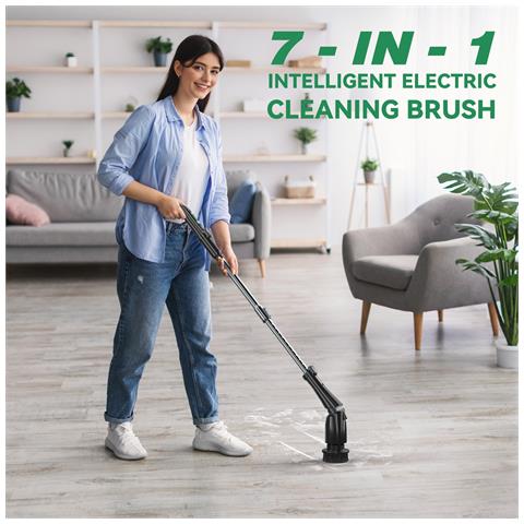 Set Di Spazzole Per Pulizia Elettriche Con Manico Lungo Black - Foto 2