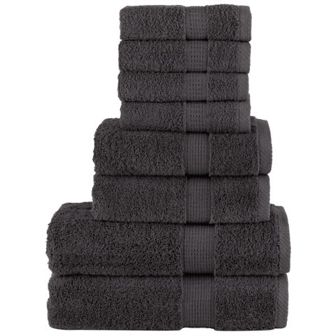 Set ASciugamani SOLUND 8 pz Antracite 600 gsm - Foto 1