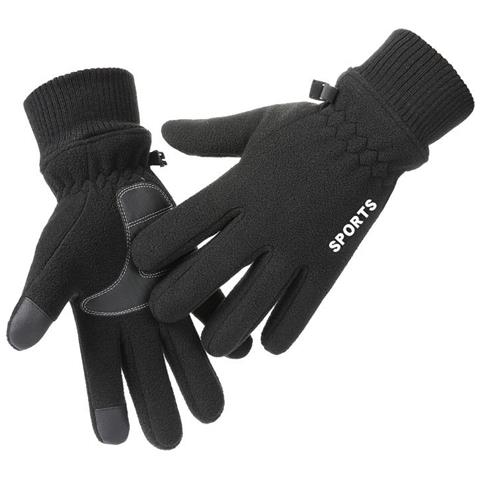 Guanti Da Ciclismo Invernali - Guanti Touchscreen Termici Antivento Per Lo Sci Black - Foto 5