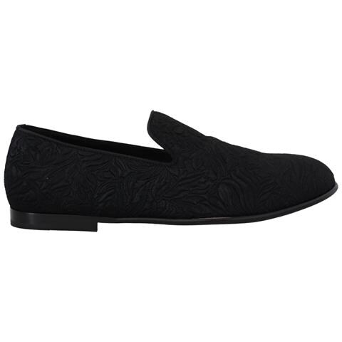 Mocassini Con Pantofole Jacquard Floreali Neri - Eu40.5/us7.5 - Foto 1