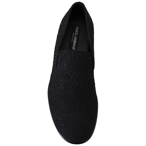 Mocassini Con Pantofole Jacquard Floreali Neri - Eu40.5/us7.5 - Foto 2
