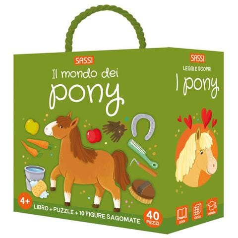 Il Mondo Dei Pony. Q-box. Con 10 Figurine Sagomate. Con Puzzle - Foto 1