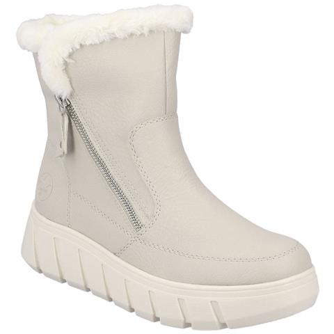 Beige Casual Closed Ladies Mid Height Boots Stivaletti Pelle Sintetica Scarpe Donna Beige Eu 40, Y3581-60 - Foto 1