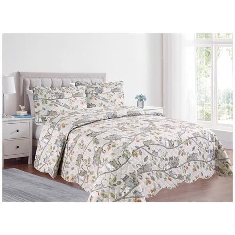 Copriletto Trapuntato Quilt Estivo Piumino 100gr Mq Disegno Pinsonic Gatti Family Singolo Gatti Family - Foto 1