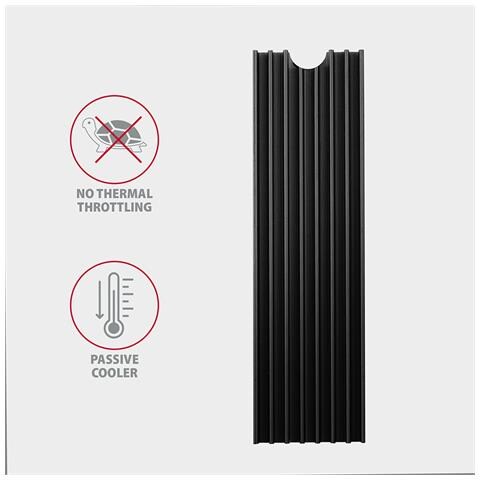 CLR-M2L6 sistema di raffreddamento per computer M. 2 NVMe SSD, Unità allo stato solido Dissipatore di calore /Radiatore Nero 1 pz - Foto 7