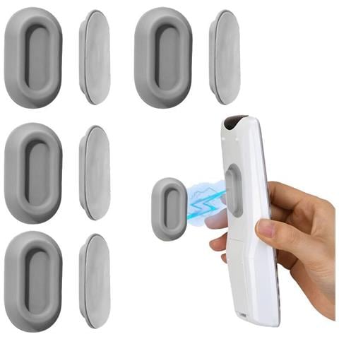 Supporto Magnetico Per Telecomando A 4 Pezzi, Organizer Per Telecomando Tv In Silicone Grey - Foto 1