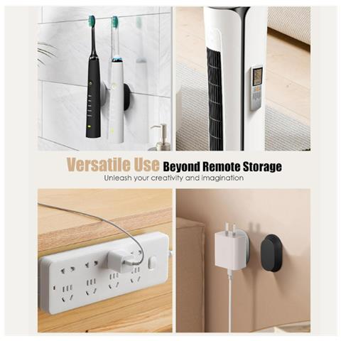 Supporto Magnetico Per Telecomando A 4 Pezzi, Organizer Per Telecomando Tv In Silicone Grey - Foto 10