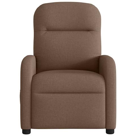 Poltrona Reclinabile In Tessuto Marrone - Foto 3