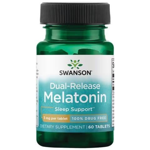 Melatonina A Doppio Rilascio 3 Mg 60 Compresse Swanson Health Products - Foto 1