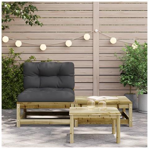 Lusso Casadino - Divano Da Giardino Senza Braccioli Con Cuscini E Poggiapiedi - Foto 2