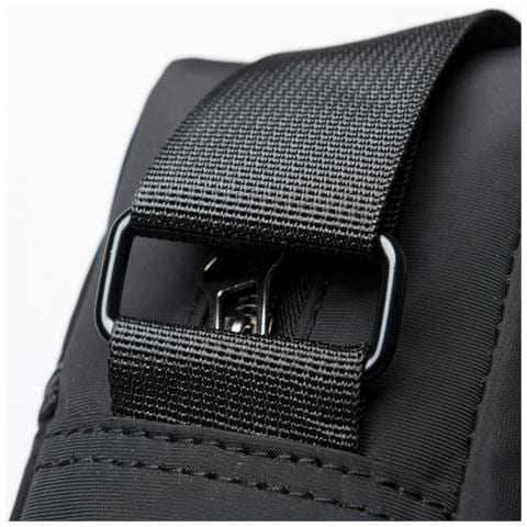 Elegante Borsa A Tracolla Verticale In Tessuto Oxford Per Uomo Grey - Foto 4