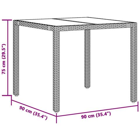 Set da Pranzo da Giardino 5 pz con Cuscini in Polyrattan Grigio - Foto 9