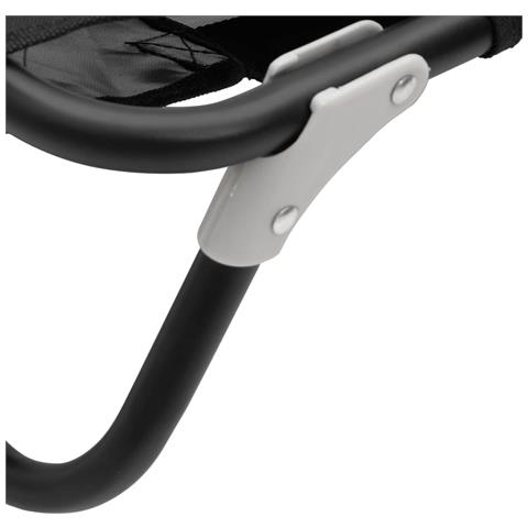 Lettino per Cani Pieghevole Tessuto Oxford Antracite e Acciaio - Foto 9