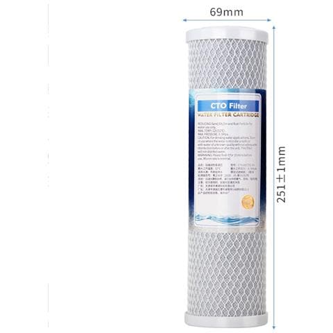 Confezione Da 2 Cartucce Filtro Acqua Universali Da 10 Pollici - Carbone Compresso - Foto 2