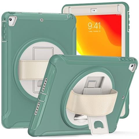 Custodia Per Ipad Air 2/air 1/pro 9.7” Con Supporto Girevole Verde - Foto 1