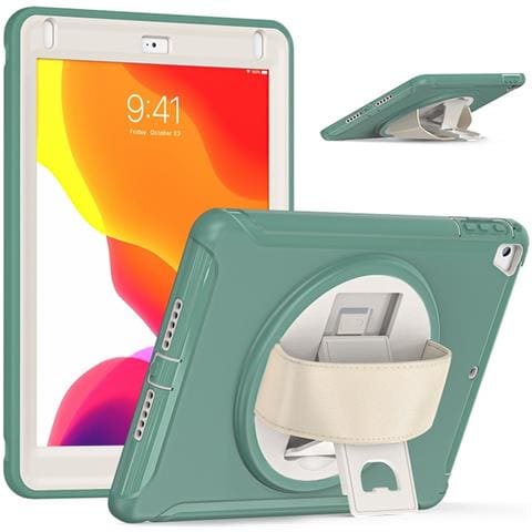Custodia Per Ipad Air 2/air 1/pro 9.7” Con Supporto Girevole Verde - Foto 4