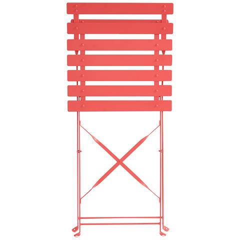 Set Da Pranzo Da Giardino 4 Posti Fiori Metallo Rosso - Foto 8