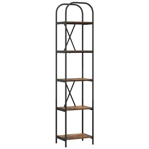 Libreria Rovere fumo 40 x 30 x 183 cm Legno multistrato - Foto 1
