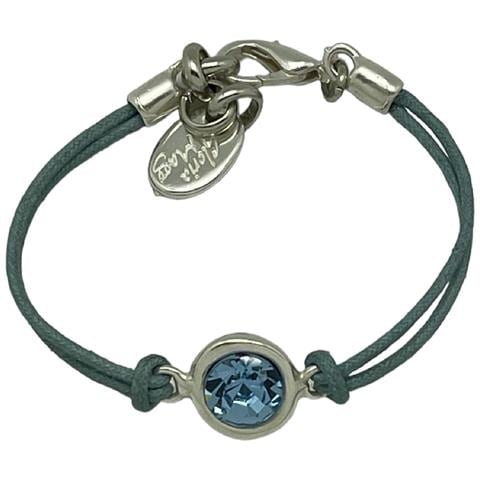 Bracciale Con Cordino E Cristallo Blu Sw - Foto 1