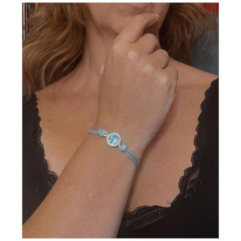 Bracciale Con Cordino E Cristallo Blu Sw - Foto 2