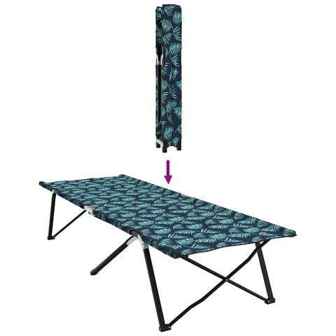 Letto da campeggio pieghevole Motivo a foglia 206 x 76 x 74 cm - Foto 9