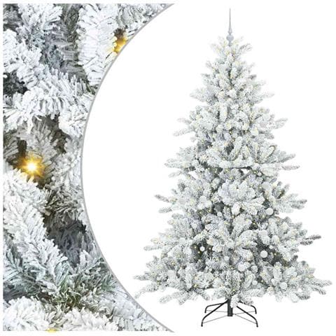 Albero di Natale Artificiale con Rami Pieghevoli Bianco 240 cm - Foto 1