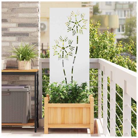 Schermo per privacy in giardino Traforo Bianco 50 x 140 cm - Foto 2