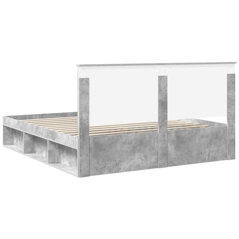 Struttura del letto Calcestruzzo 180 x 200 cm Pino massello - Foto 9