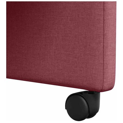 Sedie da Pranzo con Ruote 2 pcs Rosso vino 57 x 66 x 94 cm - Foto 9