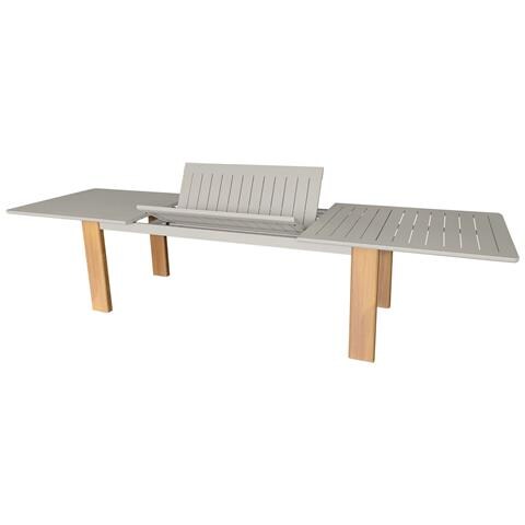 Lullaby - Tavolo Allungabile Con Gambe Alluminio Effetto Legno - Foto 1