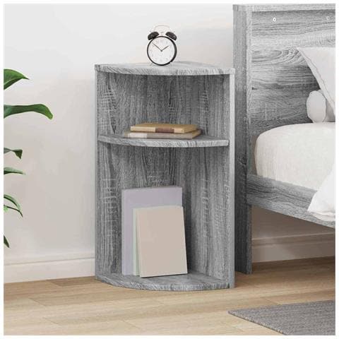 Tavolino Grigio Sonoma 29,6 x 29,6 x 60 cm Legno multistrato - Foto 2