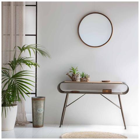 Console In Legno E Metallo Marrone 119x33x76 - Foto 2