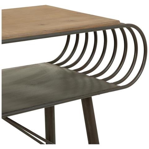 Console In Legno E Metallo Marrone 119x33x76 - Foto 7