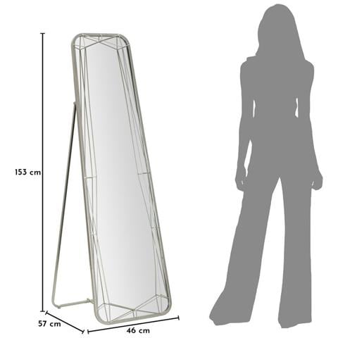 Specchio Da Terra Vkh1051-grigio-vetro-46x2x153 Cm - Foto 8