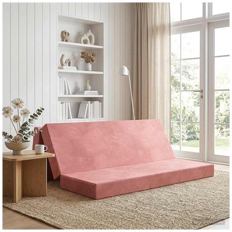 Divano Letto Pieghevole 180 x 67 x 45 cm Rosa - Foto 2