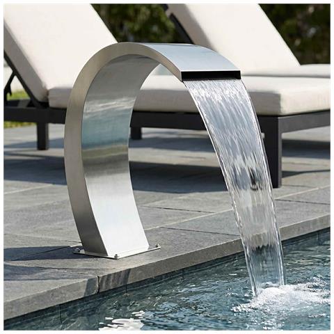 Fontana da Piscina Argento 60 x 30 x 70 cm Acciaio Inox - Foto 2