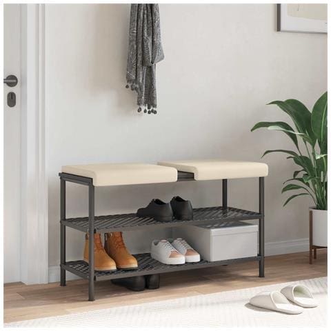 Cuscino per panchina 2 pz Microfibra Beige Profondità 35 cm - Foto 2