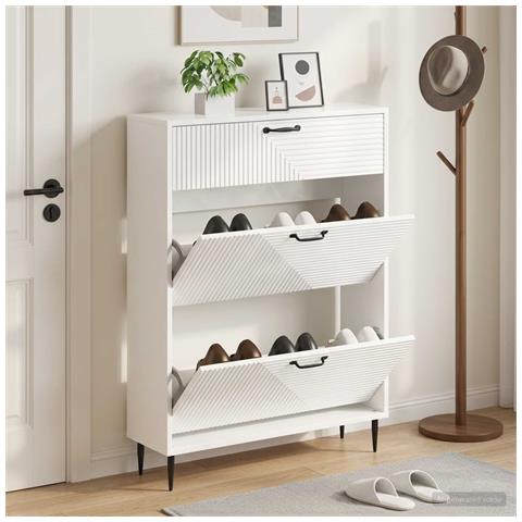 Mobile per scarpe HAARLEM 78 x 24 x 103 cm Legno ingegnerizzato - Foto 2