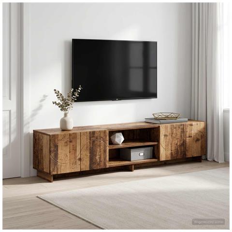 Supporto TV 179.5 x 34.5 x 40 cm Legno antico - Foto 2