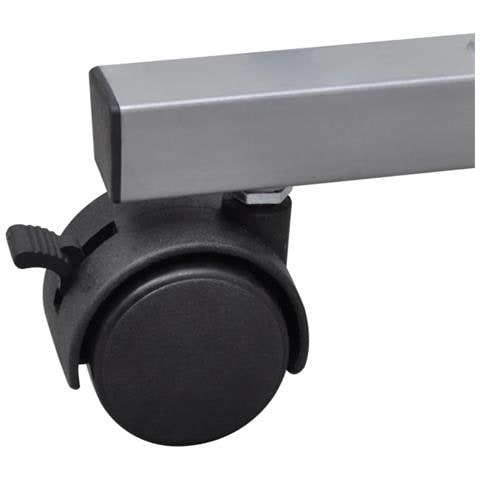 Scrivania Per Computer Con Ripiano Estraibile Finitura Nera - Foto 2