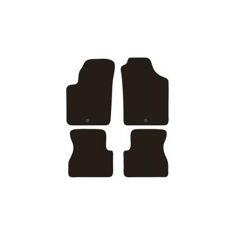 CORA Set Tappeti Auto In Moquette Per Opel Zafira Tourer C (2012+) - 4 Pezzi, Colore Nero, Battitacco Termosaldato, Fondo Antiscivolo, Fissaggi Fix Point Originali