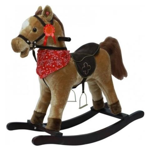 MND20014 Cavallo a Dondolo Sport-one Rodeo con Suoni Marrone Chiaro (U)  - Foto 1
