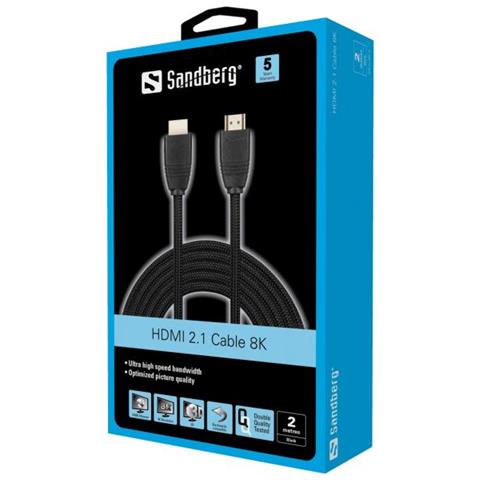Hdmi 2.1 Cable 8k, 2m (hdmi 2.1 Cable 8k, 2m - Hdmi 2.1 Cable 8k, 2m, 2 M, - Hdmi Type A [standard], Hdmi Type - Foto 2