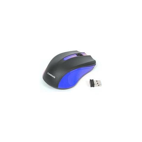 Mouse Wireless Omega Om0419bl Blu Ottico 2,4ghz Con Ricevitore Usb Nano 1000dpi - Distanza 10 Metri Wifi Om 0419bl - Foto 1