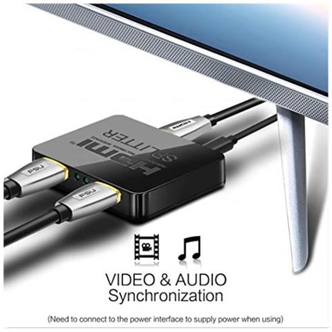 Premiumcord Splitter Hdmi 2 X 2 K Porte3d4 Kfull Hd Con Alimentazione Usb - Foto 2