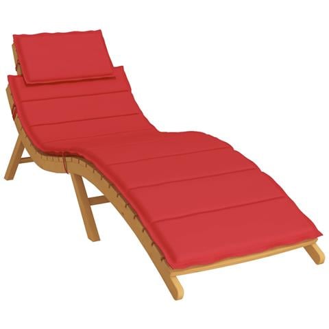 Cuscino Per Lettino Prendisole Rosso 186x58x4 Cm - Foto 2