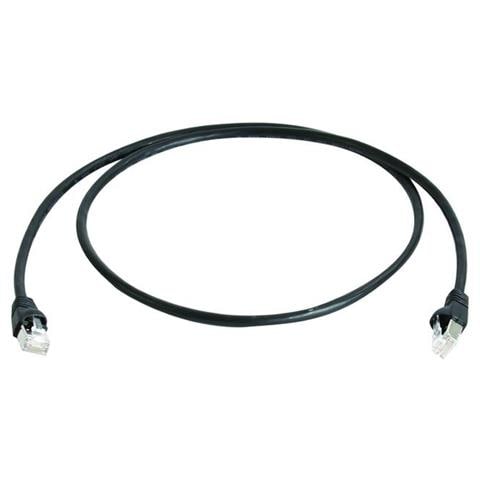 Patch cable F / UTP Cat. 5e, 2m, MP8 FS100, LSZH, black 2m Nero cavo di rete - Foto 1