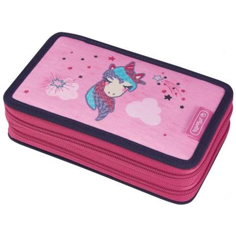 Unicorn Astuccio rigido per matite Poliestere Blu, Rosa, Viola - Foto 1