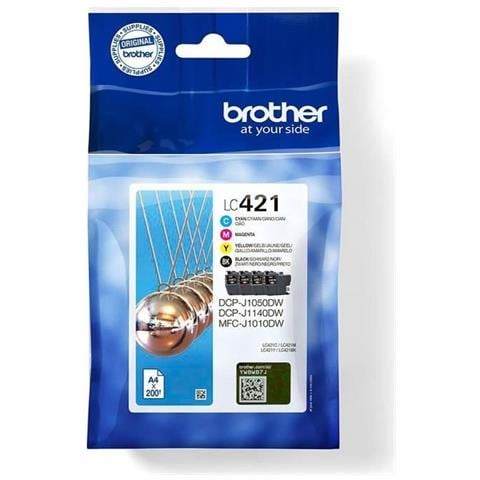 Lc-421val Pagepack 4 Pz Originale Resa Standard Nero, Ciano, Magenta, Giallo (lc-421val B /c /m /y Blister - Dcp-j1 - Foto 2