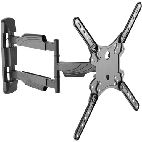 Supporto Da Parete Inclinabile E Orientabile Con 2 Snodi Per Monitor Con Portata 35kg E Vesa Fino A 400x400mm, Nero - Foto 1